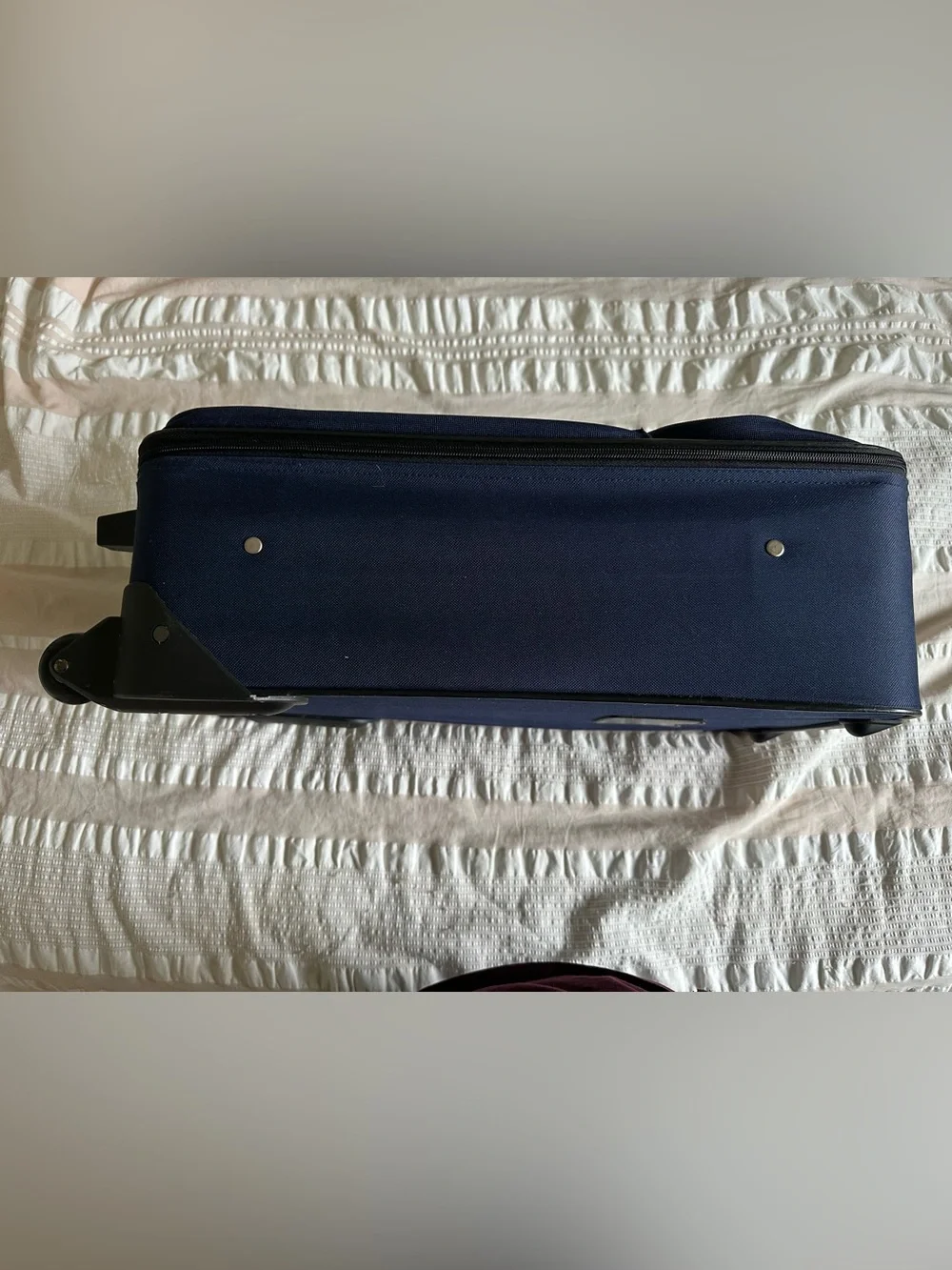 Forecast Blue Rolling Carry-On Travel Bag Suitcase